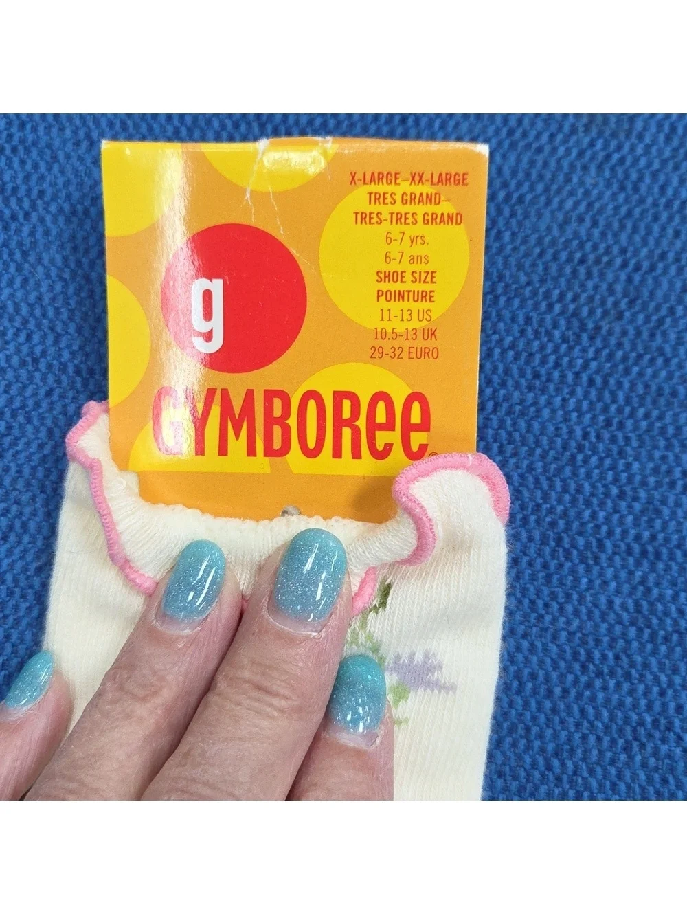 Vintage Y2K NWT gymboree Floral socks Size 6-7